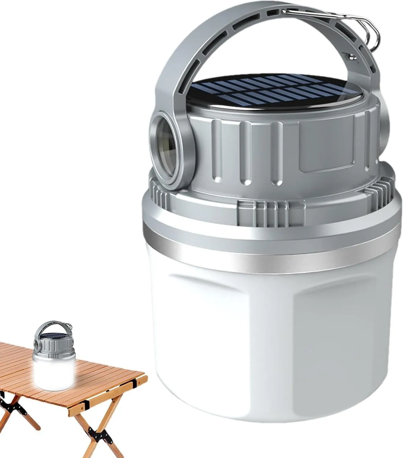 Portable Lantern Flashlight, Super Bright Outdoor Lantern, Multifunctional Camping Lantern, Solar Powered Lantern, Water Resistant Camping Lantern, USB Rechargeable Lantern, Solar Lantern Outdoor,
