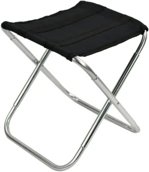 Portable Lightweight Folding Outdoor Fishing Chair Oxford Cloth Silver for Camping Picnics Garden and Sporting Events Durable Easy
