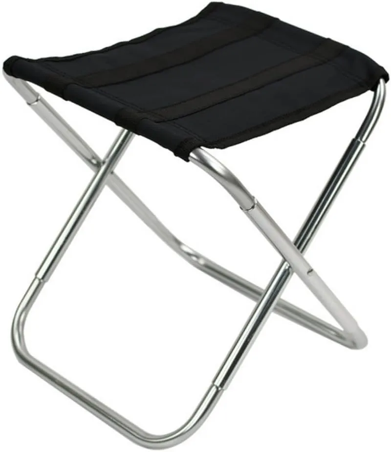 Portable Lightweight Folding Outdoor Fishing Chair Oxford Cloth Silver for Camping Picnics Garden and Sporting Events Durable Easy