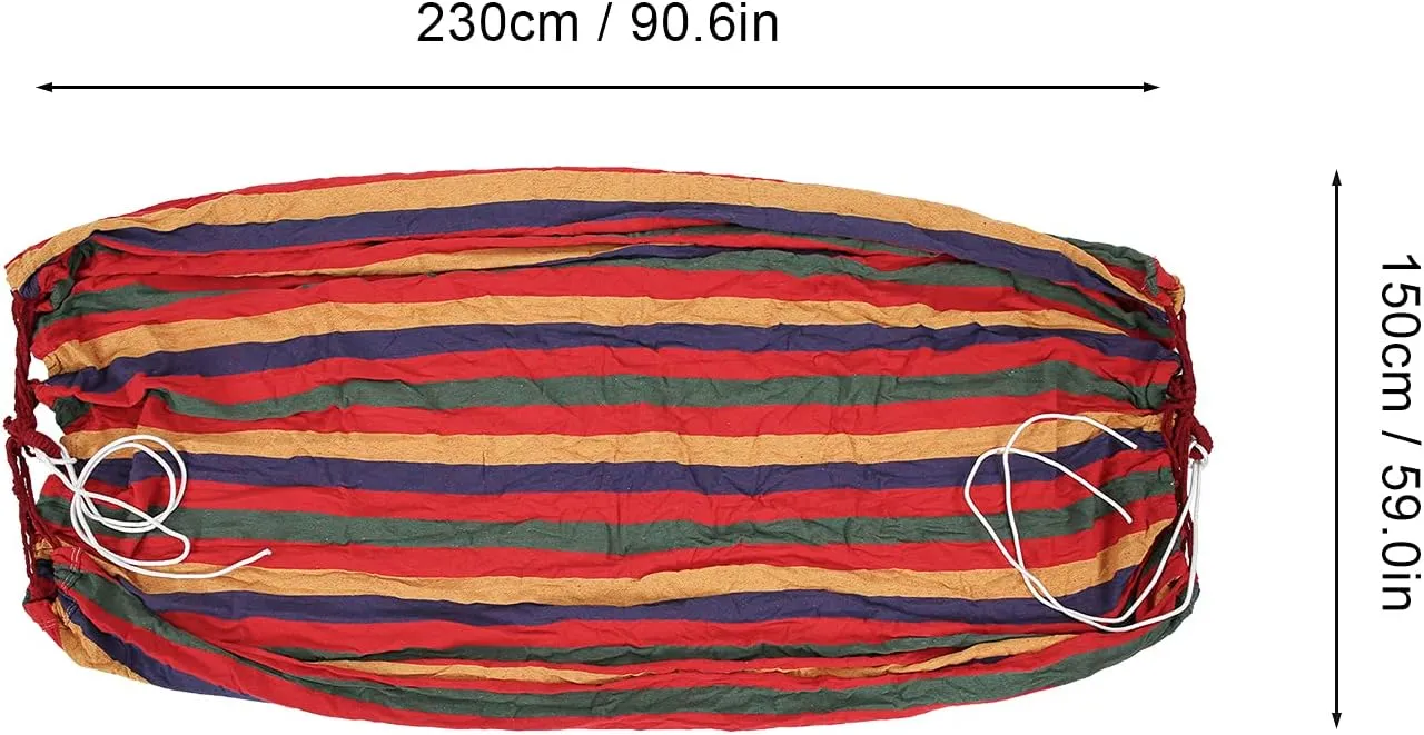 Portable Lightweight Travel Hammocks High Strength for Camping Garden Outdoor Single Double Hammock (Red)