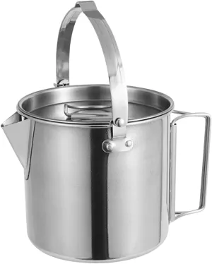 Portable Stainless Steel Water Kettle for Camping Tea Pot for Outdoor Hiking Durable and Non Slip Handle for Picnics and Travel Convenient and Reliable Design