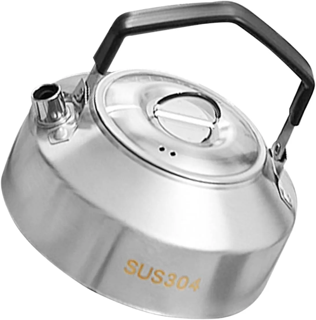 Portable Stovetop Kettle Large Capacity Camping Tea Pot Stainless Steel Water Heater for Outdoor