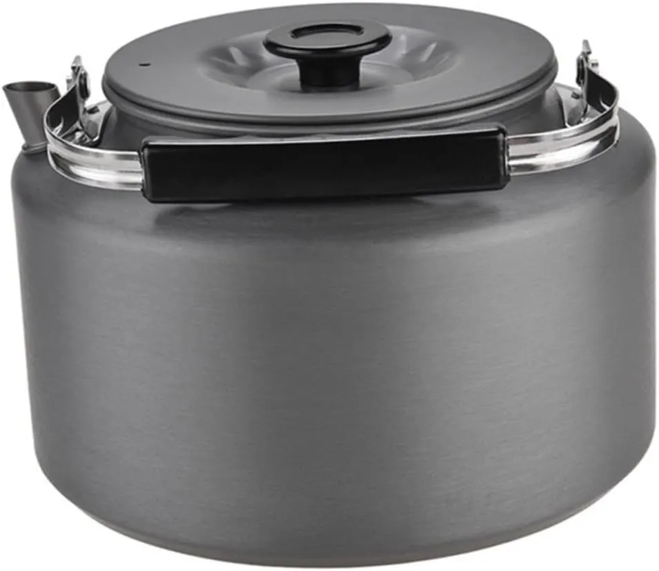 Portable Tea Pot for Camping 2l Aluminum Kettle Easy to Carry Heat Insulation Handle