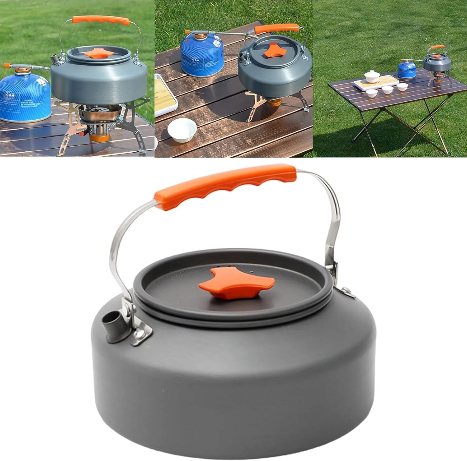 Portable Teapot Aluminum Camp Teas Coffee Pots Outdoor Hiking Water Boilers Camping Kettle Heat Water Teas Pots