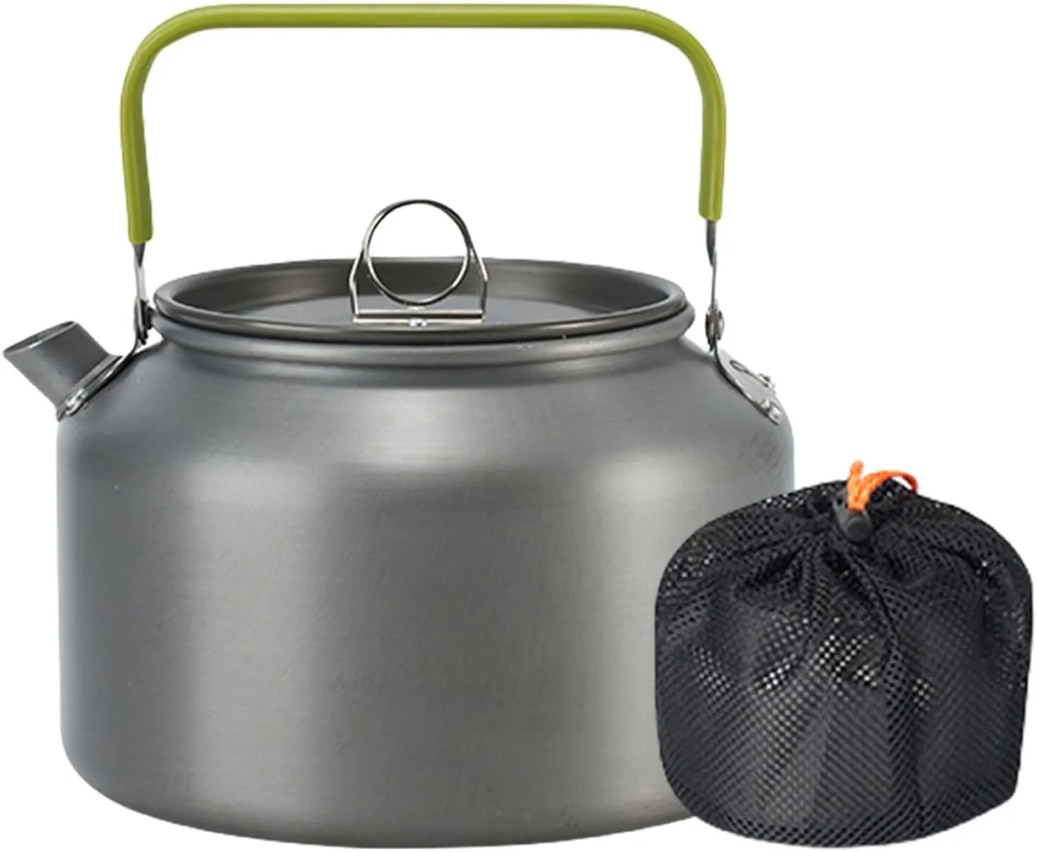 Portable Teapot Camping Kettle Aluminum Alloys Camp Coffee Pots Whistling Water Kettle for Boiling Water Teas Coffee
