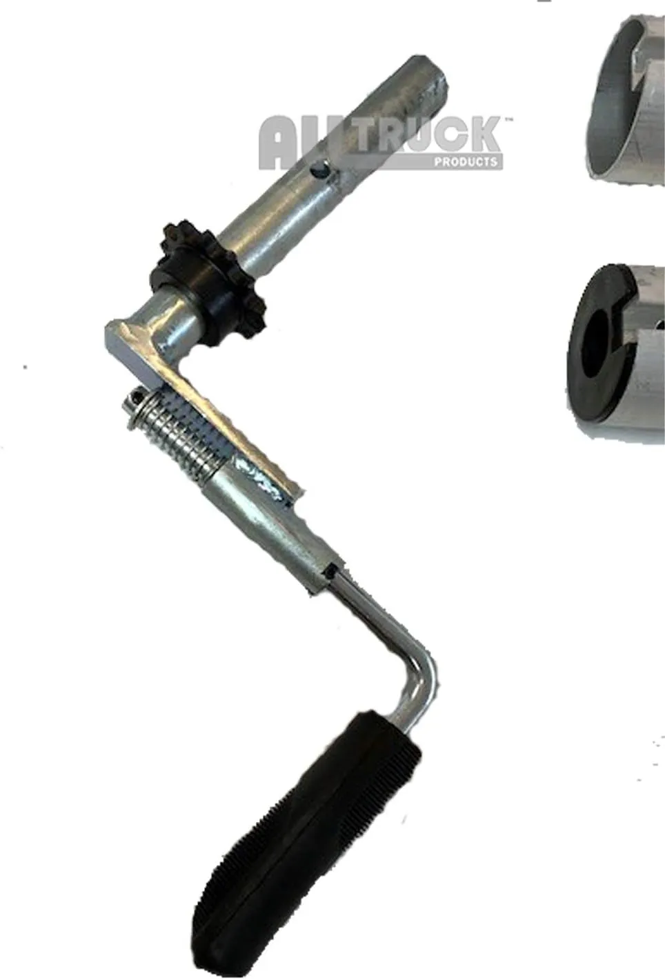 Premium EZ-Mount Manual Hand Crank Cab Level Truck & Trailer Tarp Roller Kit with Lock Lever & PVC Mesh Tarp (7'6" x 28')