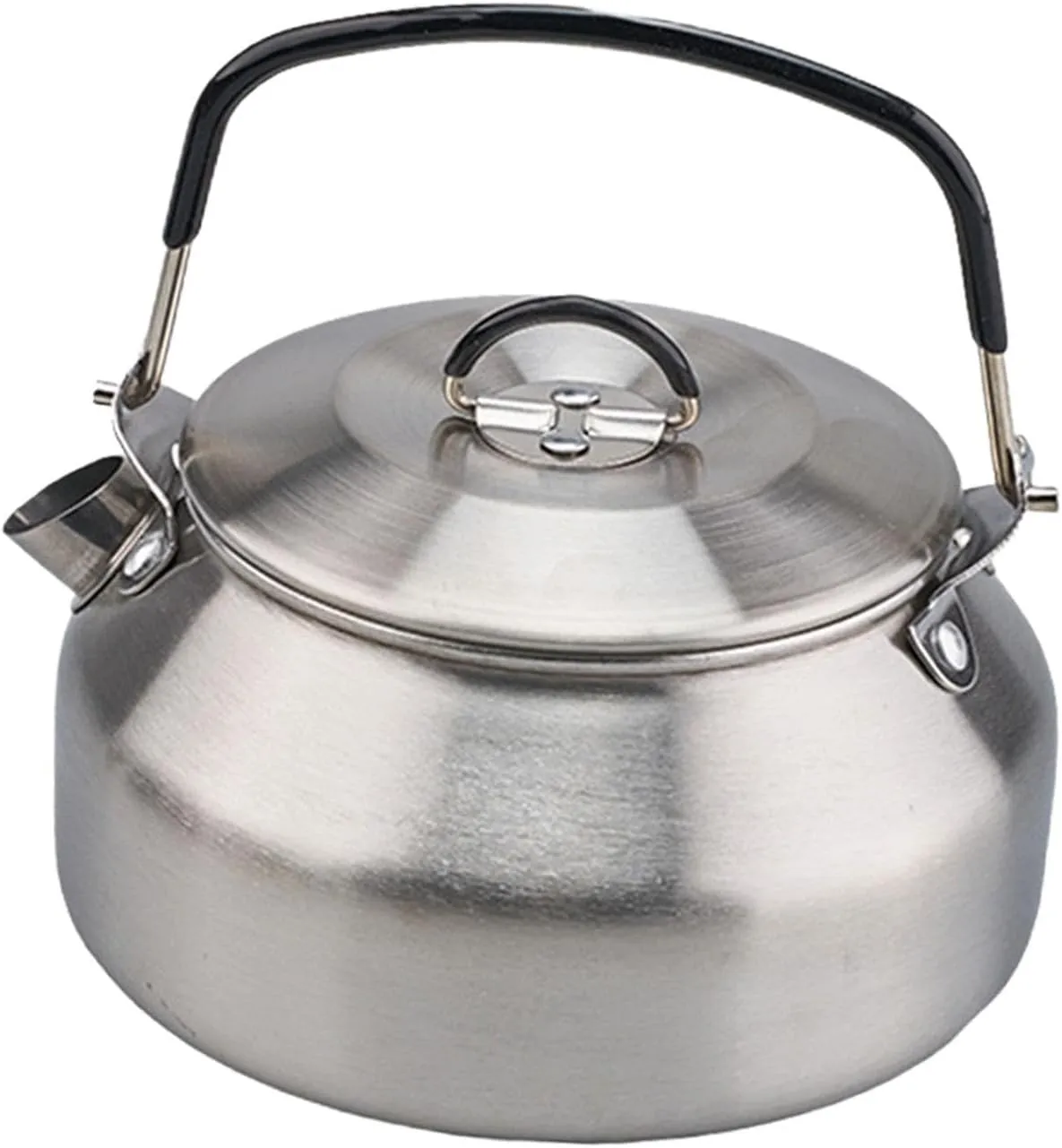 Premium Stainless Steel Tea Kettle for Outdoor Adventures 8L, silver, 13.5cmx7.5cm