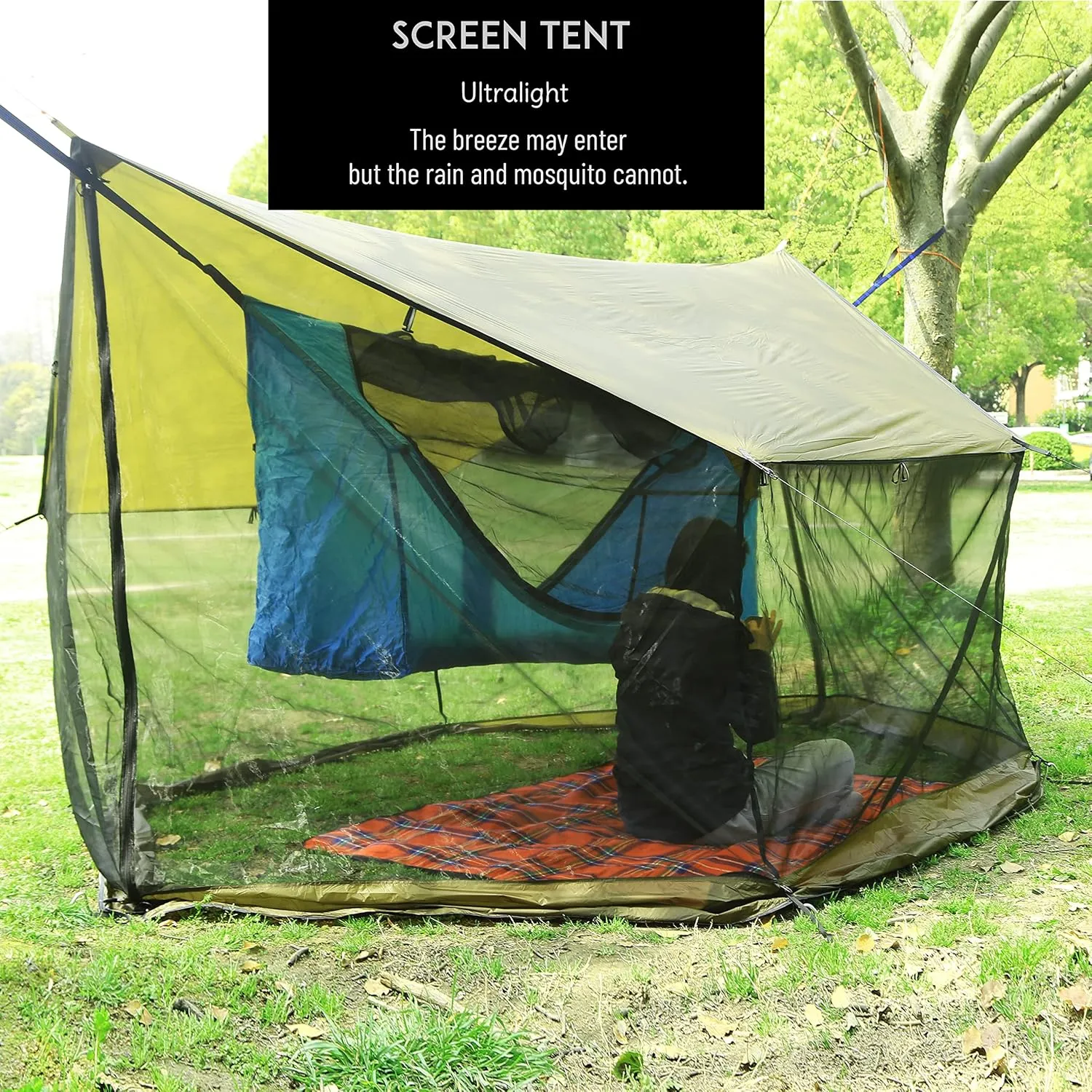 Preself Screen House for Hammock Canoe Picnics Backyards Backpacking Camping Beach in Summer