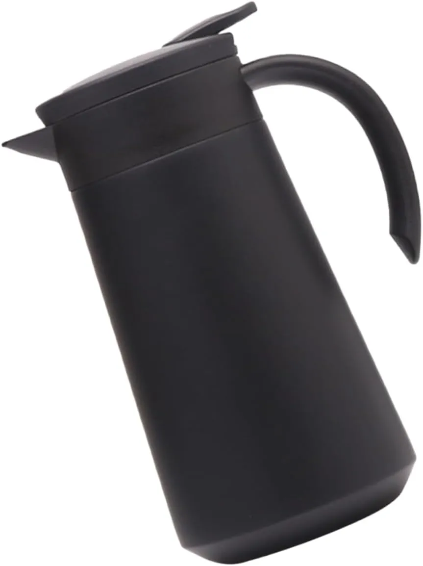 PRETYZOOM Portable 800ml Pot Double-layer Stainless Steel Teapot Heat Resistant Kettle for Home Kitchen Tea Coffee
