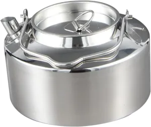 PRETYZOOM Portable Kettle 1200ml 304 Stainless Steel Handle Tea Pot for Camping Outdoor Kettle