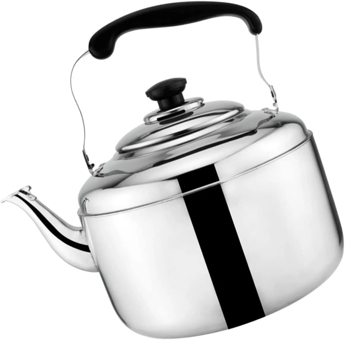 PRETYZOOM Whistling Tea Kettle Style Stainless Steel Pot Large Capacity Safe Quick Boil