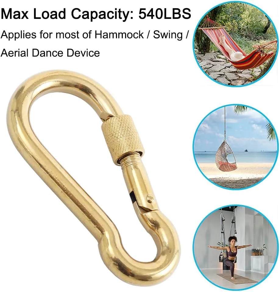 PROND Locking Carabiners, Heavy Duty Carabiner, 316 Stainless Steel Screw Lock Carabiner Hooks