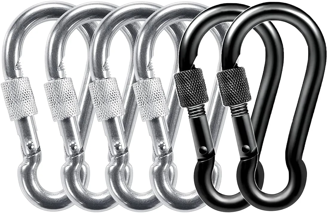 PROND Locking Carabiners, Heavy Duty Carabiner, 316 Stainless Steel Screw Lock Carabiner Hooks