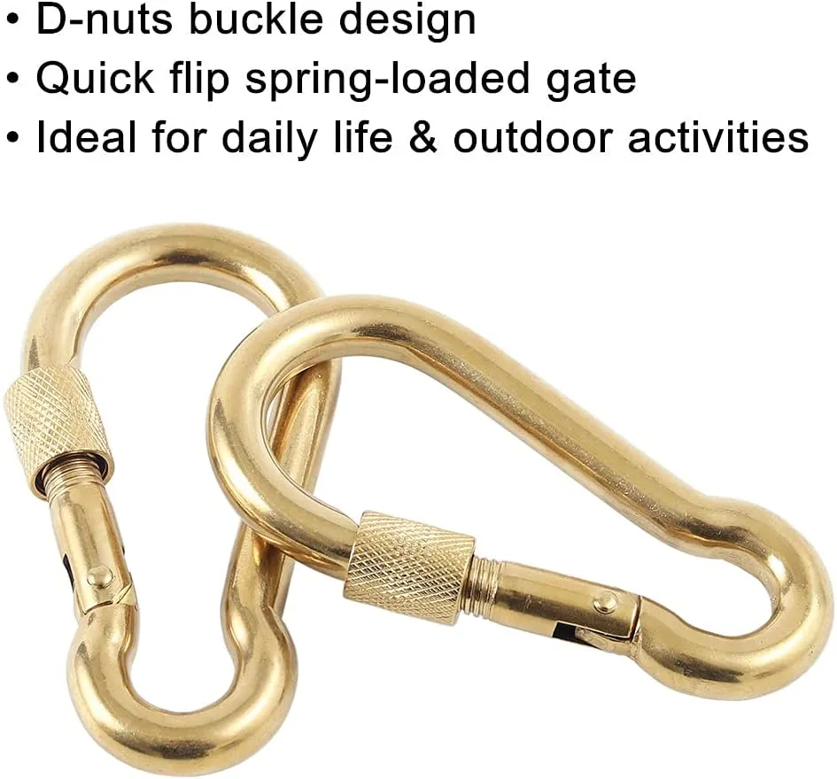 PROND Locking Carabiners, Heavy Duty Carabiner, 316 Stainless Steel Screw Lock Carabiner Hooks