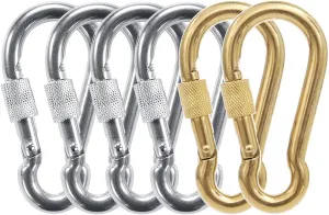 PROND Locking Carabiners, Heavy Duty Carabiner, 316 Stainless Steel Screw Lock Carabiner Hooks