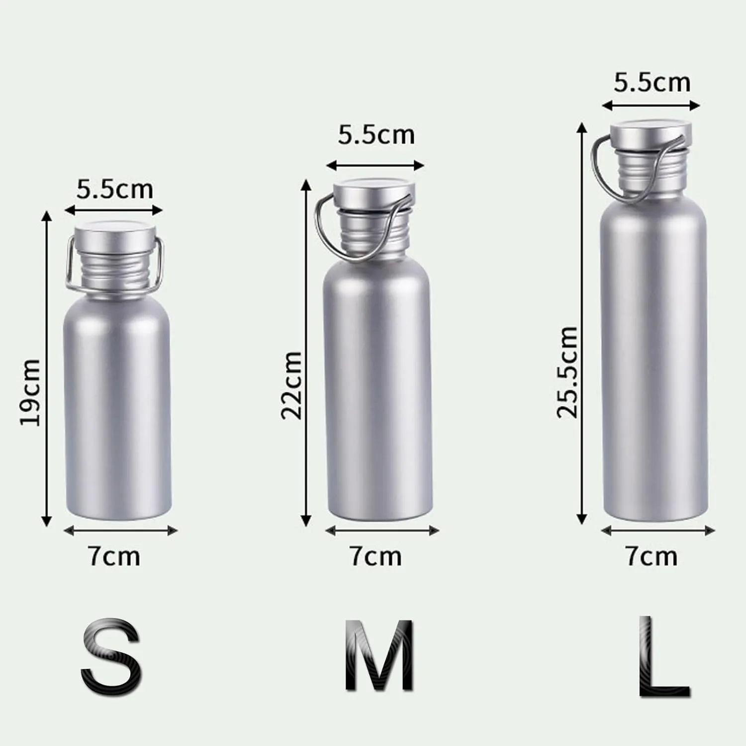 Pure Titanium Cycling Outdoor Sports Kettle Single-layer Camping Water Bottle Lightweight Portable Can Boil Water Mountaineering Kettle(Small(500ml))