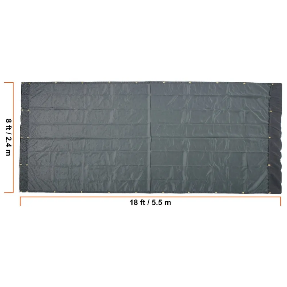 PVC Dump Truck Tarp Folding Mesh Awning Tarpaulin Rainproof Cloth Double Pockets Trailer Shade for Outdoor Garden