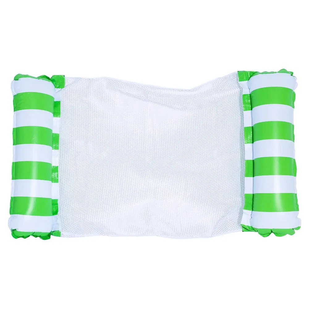 PVC Summer Inflatable Foldable Floating Row Swimming Pool Water Hammock Air Mattresses Bed Beach Water Sports Lounger Chair