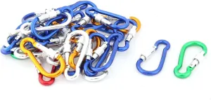 Qtqgoitem 30 Pcs Coloful Aluminum Alloy Spring Loaded Gate Locking Carabiner Hook (model: 568 1aa dc1 8c9 c9d)