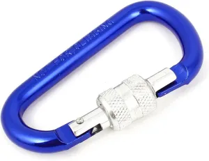 Qtqgoitem Aluminum Fishing Screw Locking Snap Clip Carabiner Hook 8cm Long Blue (Model: b13 591 d7e 0a0 900)