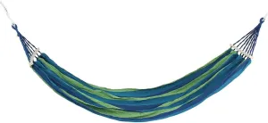 Qtqgoitem Canvas Striped Pattern Outdoor Camping Travel Rope Swing Sleeping Bed Double Parachute Hammock (Model: f38 b49 512 df3 b51)