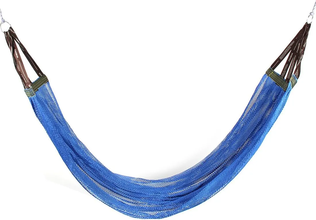 Qtqgoitem Nylon Camping Backyard Outfitter Double Nest Sleeping Bed Hanging Hammock Blue (Model: c92 77c 485 4af a9b)