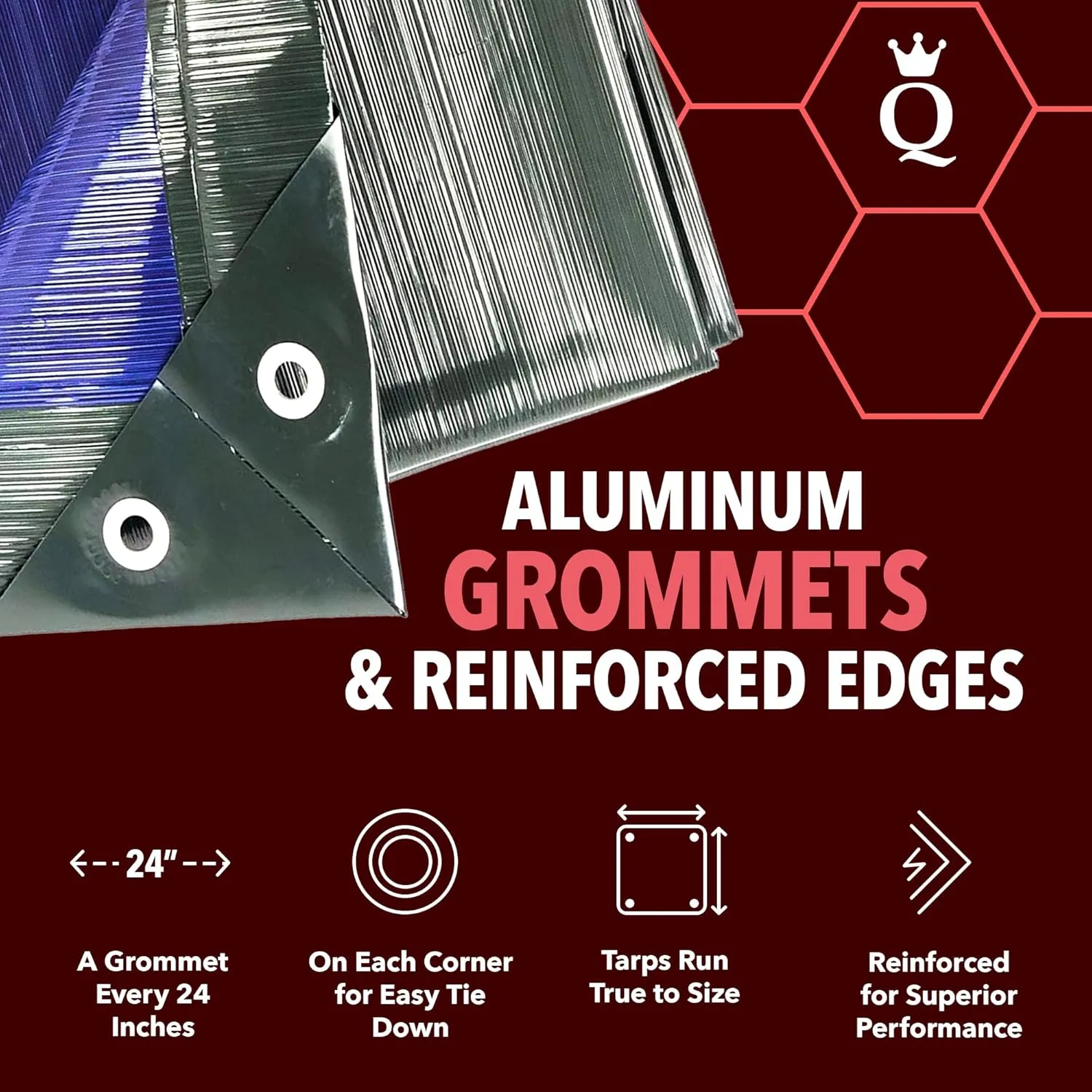 QUEEN OF TARPS | 10x12 Super Heavy Duty Tarp Waterproof, 200 GSM is 20 MIL, UV/Tear Resistant Tarp, Camping, Outdoor Furniture, Car, Tents, Painting, Firewood Protection | 10x12, Super Duty