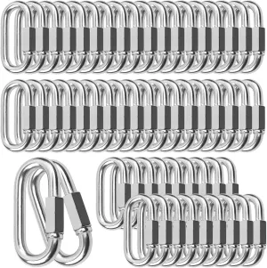 Quick Links, Chain Links Connector, 620lbs Capacity Heavy Duty Carabiner Clips, Galvanized Thread Quick Link Hardware for Safety Chain Swing Gym Hammock, Screw Lock Oval Locking Carabiner