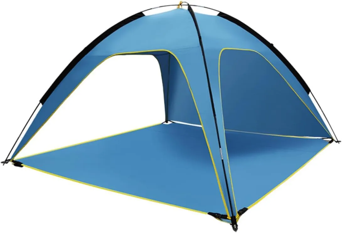 Quick-Open Tent Sided Ventilated Large Outdoor Camping Shelter Beach Picnic Canopy Uv Protection Family Size