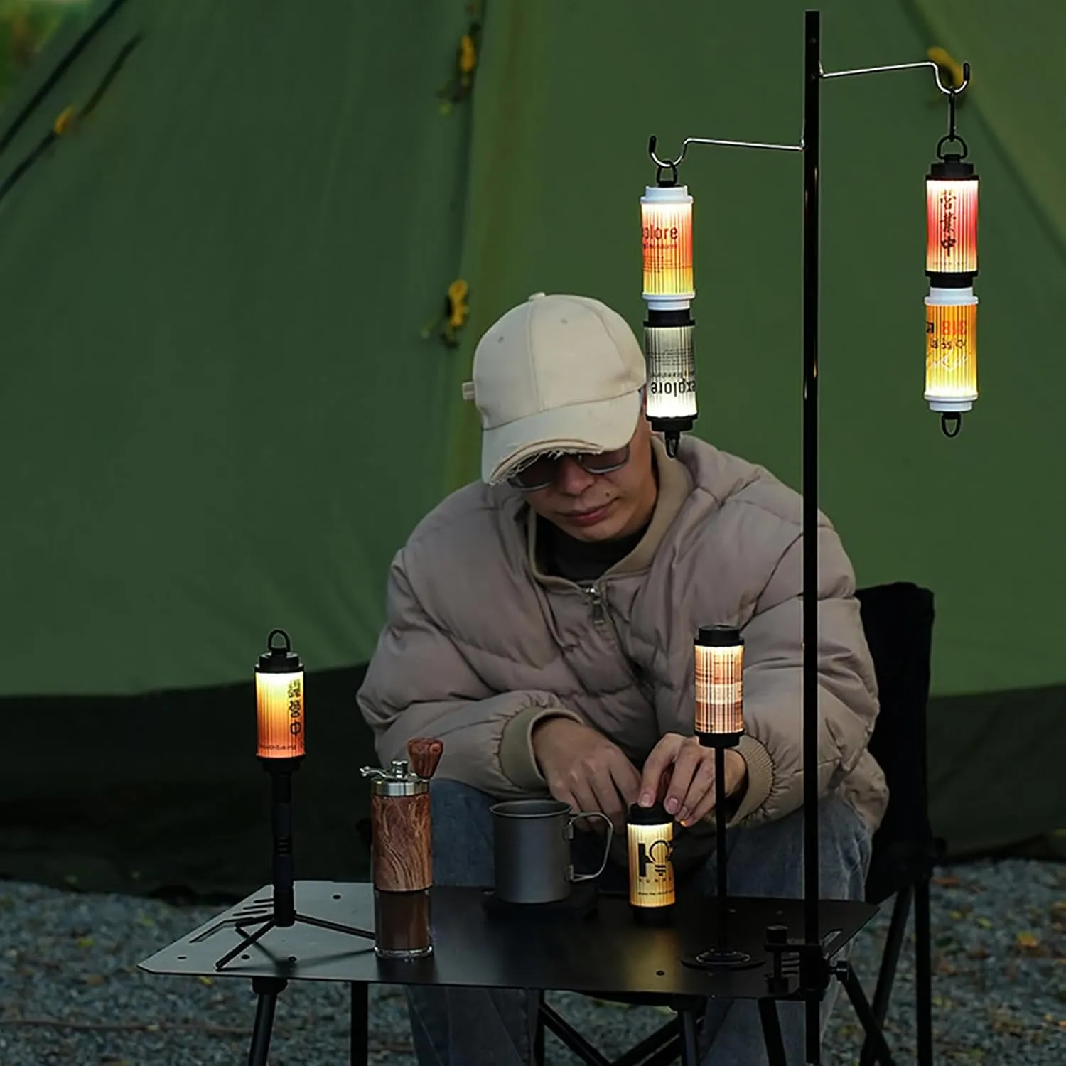 Rechargeable Emergencies Light Decors Hanging Lamp with 3 Lighting Modes Camping Tent Lamp Outdoor Tent Lamp