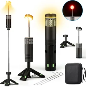 Rechargeable Telescopic Camping Lantern with Folding Stand - 10000mAh Magnetic Base, IPX5 Waterproof, Dimmable Tent Light for Power Outages, Hiking, Outdoor Adventures