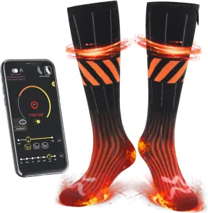 RELIRELIA Heated Socks, Rechargeable Heated Socks with APP Control for Women Men Feet Warmer for Winter Hunting Fishing Winter Skiing Outdoors Battery Included