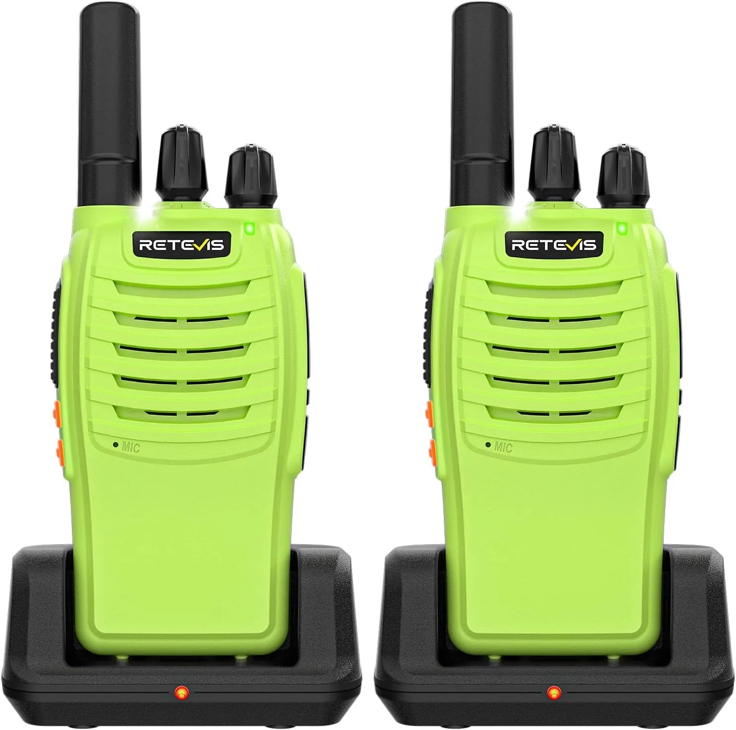 Retevis H-777 Walkie Talkies, Portable FRS Two way Radios Long Range, VOX Handsfree, Rechargeable Walkie Talkies for Adults, Li-ion Battery and Charger Base for Traveling Biking Camping Hiking(1 Pair)