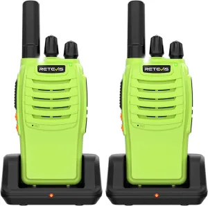 Retevis H-777 Walkie Talkies, Portable FRS Two way Radios Long Range, VOX Handsfree, Rechargeable Walkie Talkies for Adults, Li-ion Battery and Charger Base for Traveling Biking Camping Hiking(1 Pair)