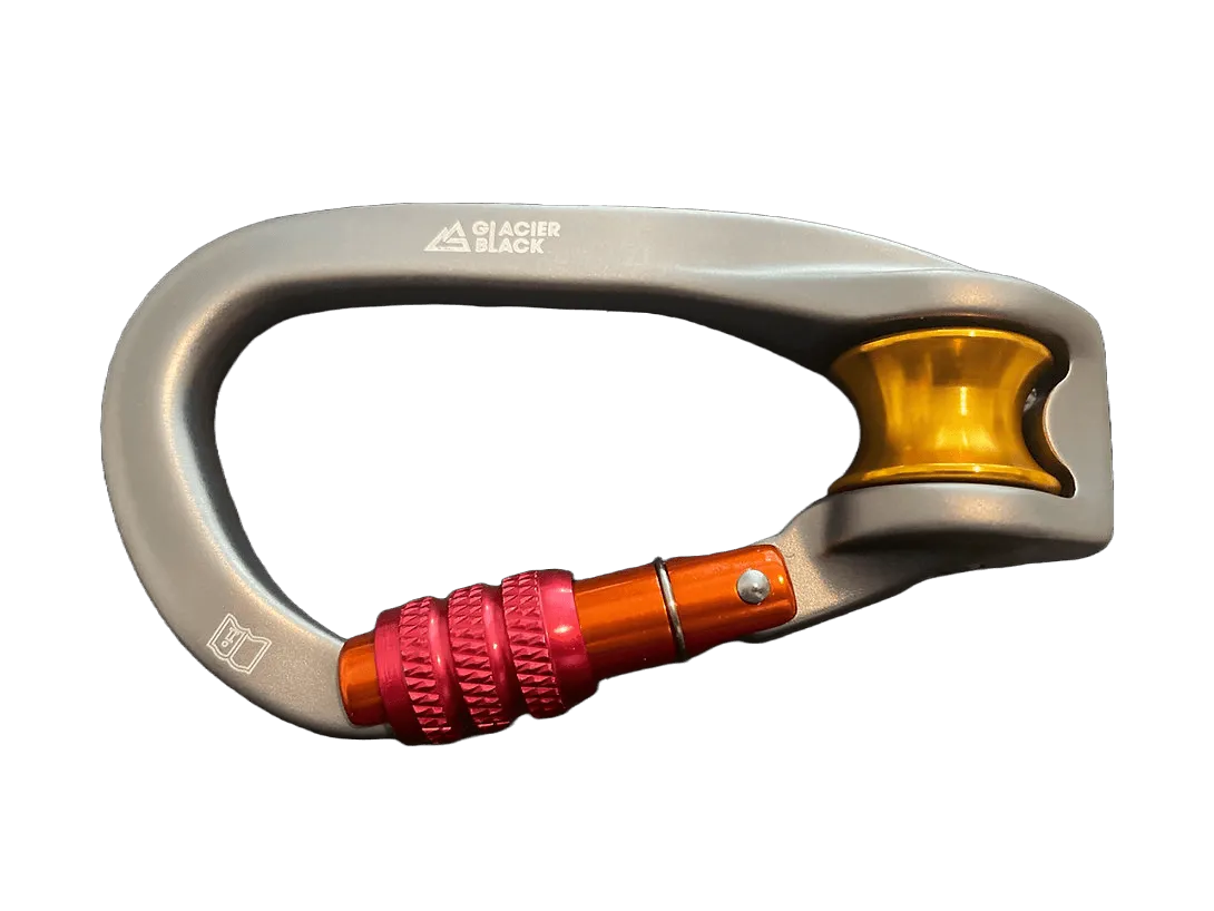 Revolve Locking Carabiner with Pulley - GLACIER BLACK