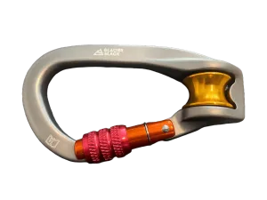 Revolve Locking Carabiner with Pulley - GLACIER BLACK