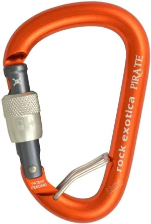 Rock Exotica Pirate Carabiner - Heavy Duty Locking Carabiner Clip for Rock Climbing Gear and Industrial Use - Made in The USA