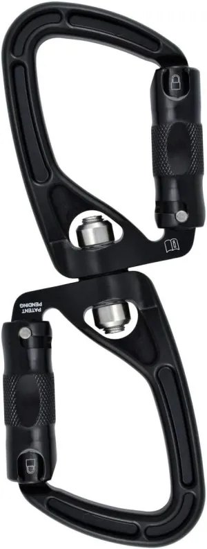 Rock Exotica SwivaBiner Auto-Lock Carabiner – Integrated Swivel and 3-Stage Locking Gate – Heavy Duty, High-Performance Carabiner for Climbing, Rigging & Rescue – Made in The USA