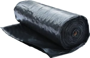 Roly Poly - Black Plastic Sheeting - 6 mil - (20' x 100') - Black Plastic Tarp, Polyethylene Vapor Barrier Plastic Sheet, Construction Plastic, Black Painters Tarp, Heavy Duty Plastic Roll, Drop Cloth