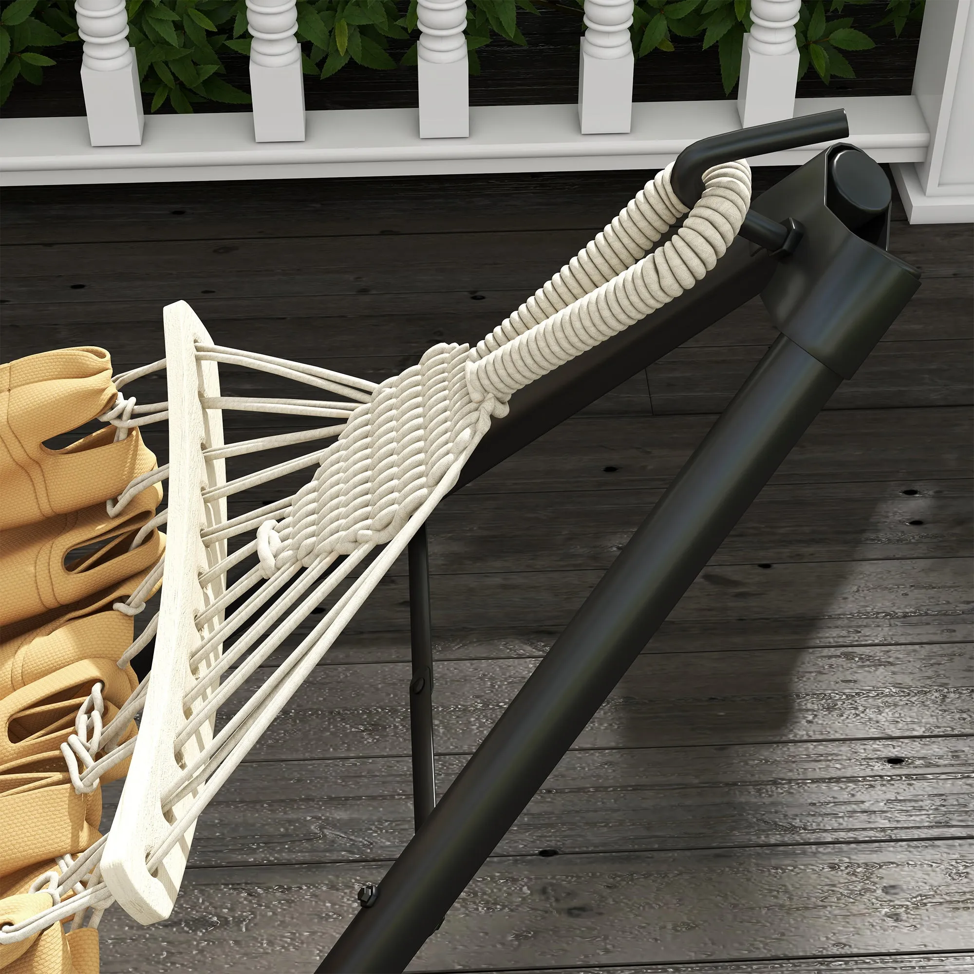 Rootz Steel Hammock Frame - Hammock Stand - Bike Rack - Weatherproof Design - 263cm x 89cm x 100cm