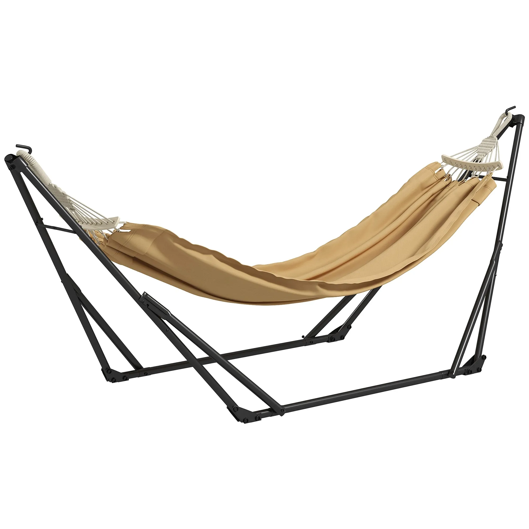 Rootz Steel Hammock Frame - Hammock Stand - Bike Rack - Weatherproof Design - 263cm x 89cm x 100cm