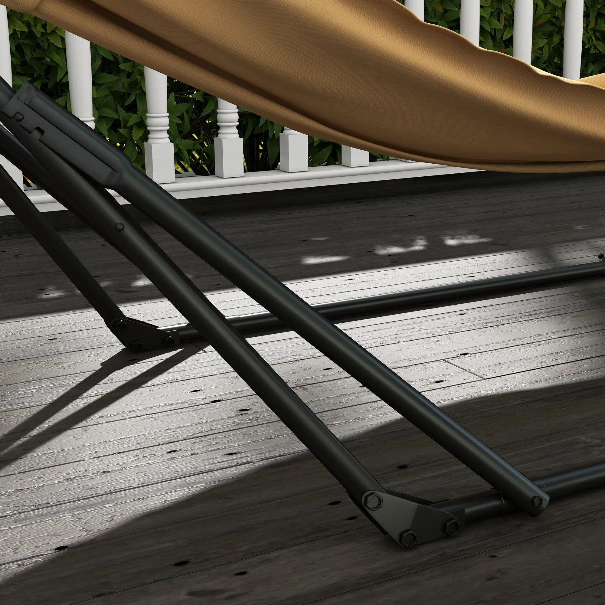Rootz Steel Hammock Frame - Hammock Stand - Bike Rack - Weatherproof Design - 263cm x 89cm x 100cm