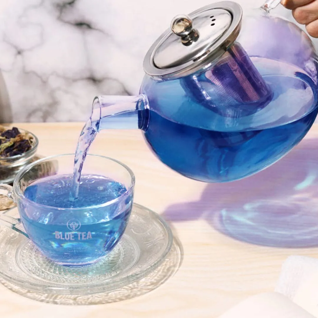 Round Glass Teapot Kettle |1000 ML with Stainless Steel Infuser