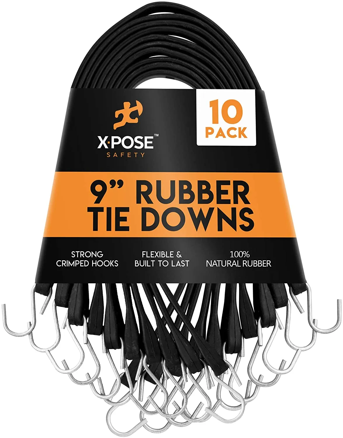 Rubber Tie Down Straps 9 10 pack