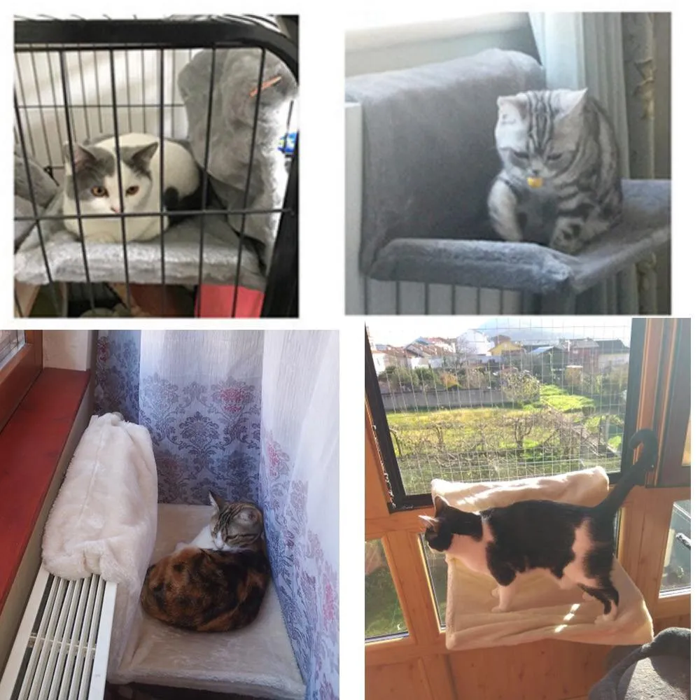 Rynx | Cat Bed Removable Windowsill Cat Radiator Lounge Hammocks for Cat Kittens Hanging Bed Cozy Carrier Pet Bed Seat Hammock
