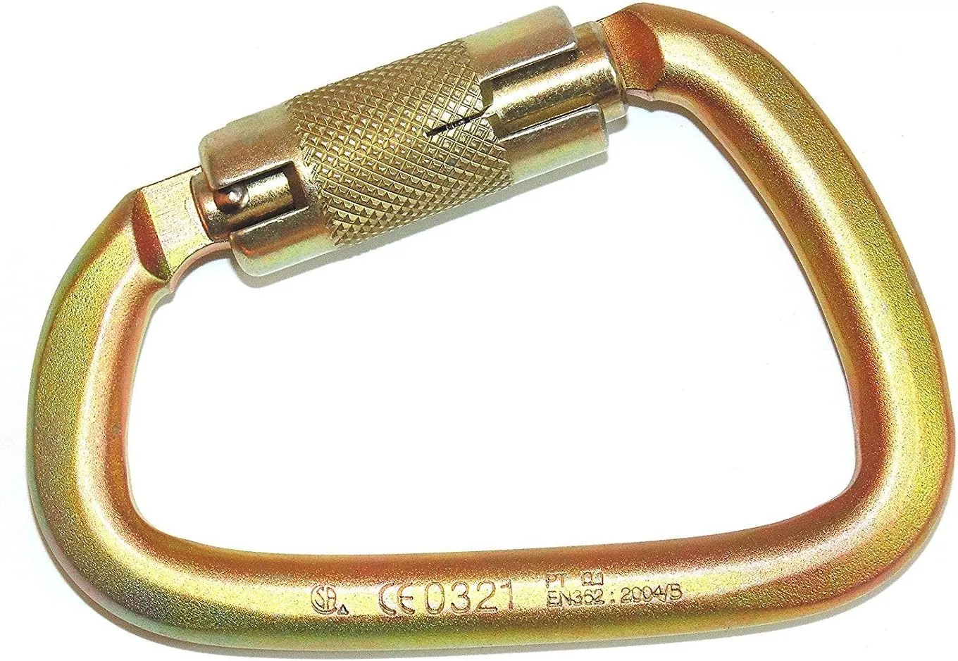 S01813-S(5) Steel Carabiner 50kn (11,200 lb) Rated, Twist Auto Lock, ANSI Certified (Qty: 5)