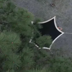 SAM&HAIBEI Tarps Heavy Duty Waterproof 16.4x12 ft, Made from Yak Hair. High Sun Resistance, Multipurpose Cover with Wooden Pole, Reinforced Edges, Double-Layered for Water Protection.