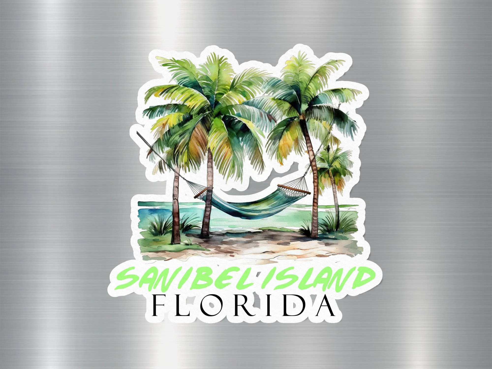 Sanibel Island Florida Hammock Sticker
