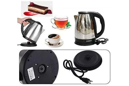Scarlett SC-20A Electric Kettle - 2Litres, Stainless Steel, 1500 Volts
