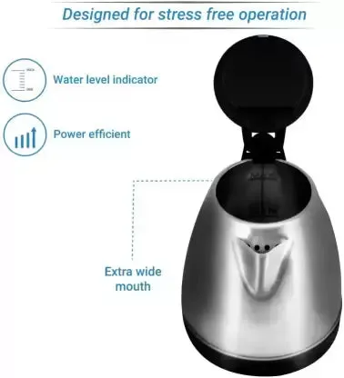 Scarlett SC-20A Electric Kettle - 2Litres, Stainless Steel, 1500 Volts